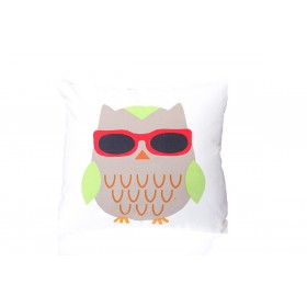 Cushion Cover B 19 - Owl Print - Mocha (45 x 45cm)